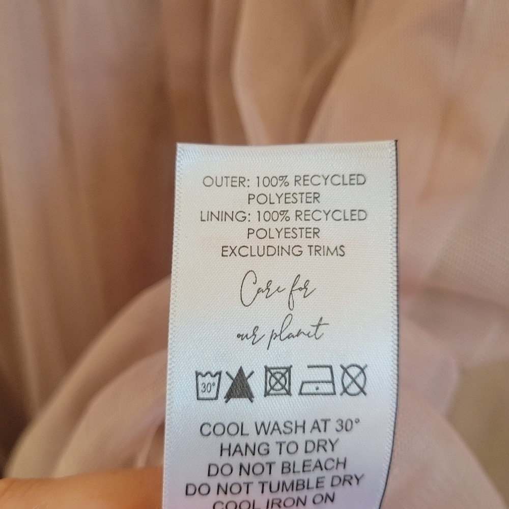NWT Anaya Maxi Dress Lined Mesh Pink Assymetrical Bridesmaid Formal Small 4 - Picture 9 of 14